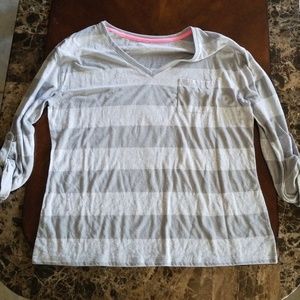 Gray striped shirt